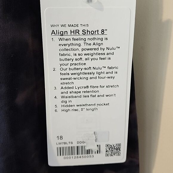 Beautiful Athleta HR size 18 8 inch shorts NWT - Picture 3 of 3